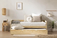 Solid Wood Daybed with Trundle Bed from the collection Sweedi South Shore