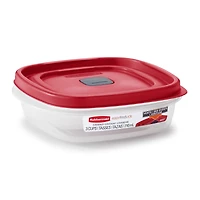 Contenant de conservation des aliments Rubbermaid avec couvercle à évent Easy Find Lids, couvercle rouge, 710 ml (3 tasses)