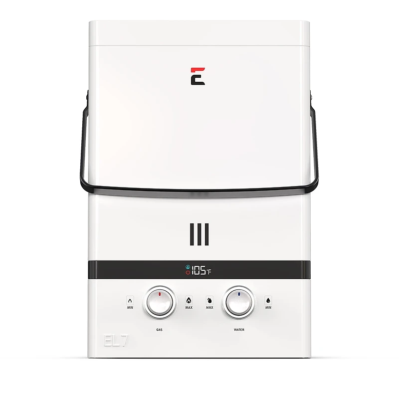 Eccotemp Luxé 1.85 GPM Chauffe-eau portatif extérieur sans réservoir avec pompe et crépine EccoFlo Diaphragme 12V