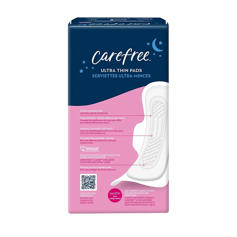 28 serviettes de nuit CAREFREEMD ultra-minces avec ailes