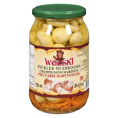 Wolski Pickled Mushrooms, 750 ml Jar, Wolski pickled mushrooms,750ml