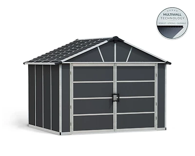 CANOPIA by PALRAM Yukon 11 ft. x 9 ft. Dark Grey Storage Shed / Garage