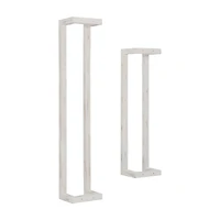 Porte-serviettes en bois Shelby, Blanc (Paquet de 2)