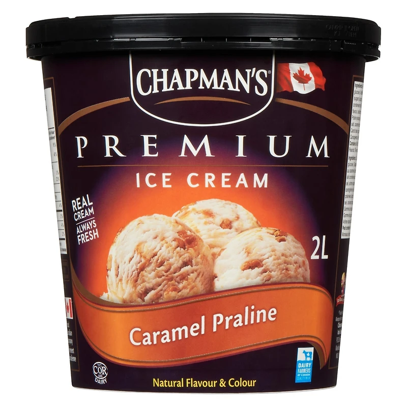 Chapman's Premium Caramel Praline Ice Cream in a Tub, 2L