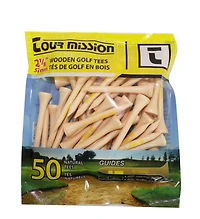 Tour Mission 2 1/8'' (53 mm) Wooden Golf Tees