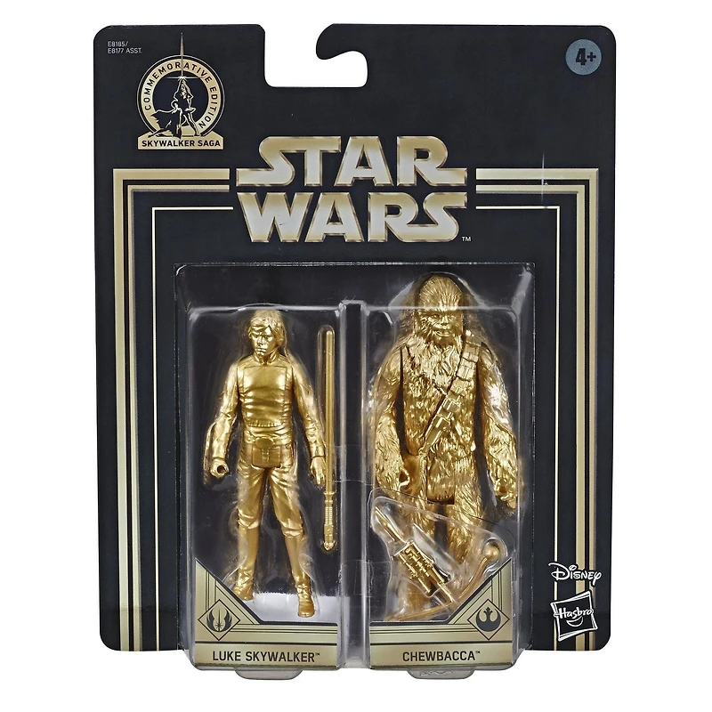 Star Wars Saga Skywalker, figurines Luke Skywalker et Chewbacca de 9,5 cm du film Star Wars : Le retour du JedI