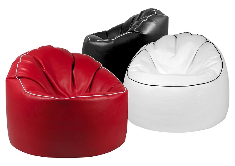 Sitting Point Tube Cozy XL White Beanbag Chair