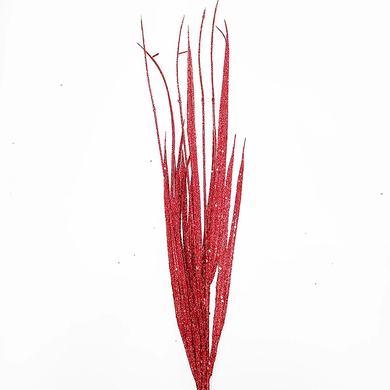 Holiday Time Red Glitter Branch Pick
