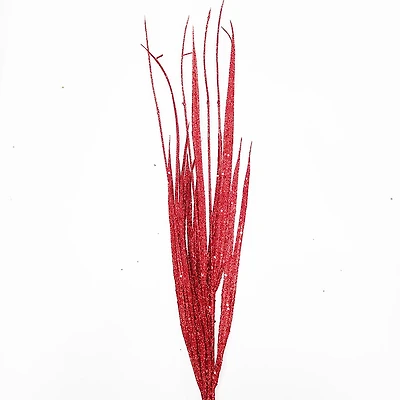 Holiday Time Red Glitter Branch Pick