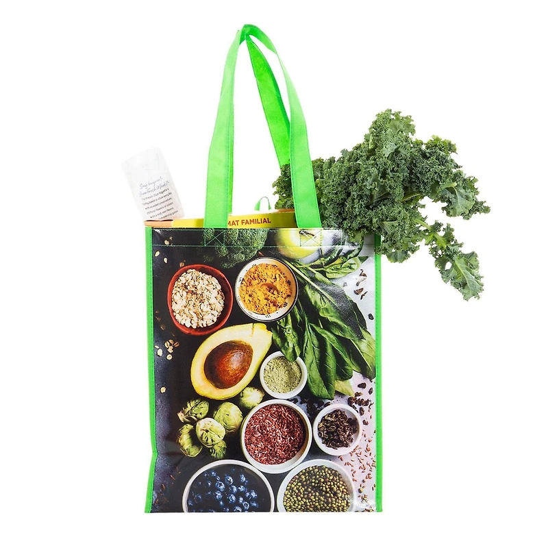 Sac d’épicerie réutilisable avec poignées, Sac réutilisable pour les courses