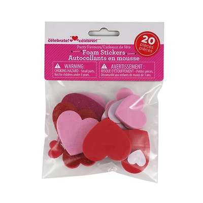 Autocollant en mousse rouge de la Saint-Valentin