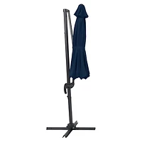 CorLiving 9.5ft Offset Tilting and Rotating Outdoor Umbrella with Aluminum and Steel Frame and Durable Canopy