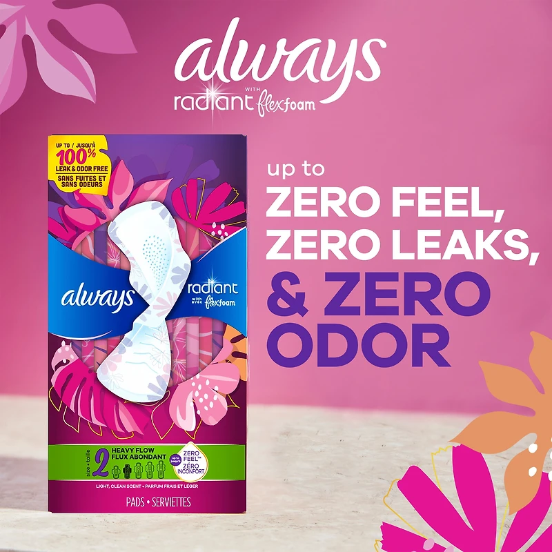 Always Infinity avec FlexFoam Serviettes pour Femmes, Taille 1, Flux Régulier, avec Ailes, Non Parfumées