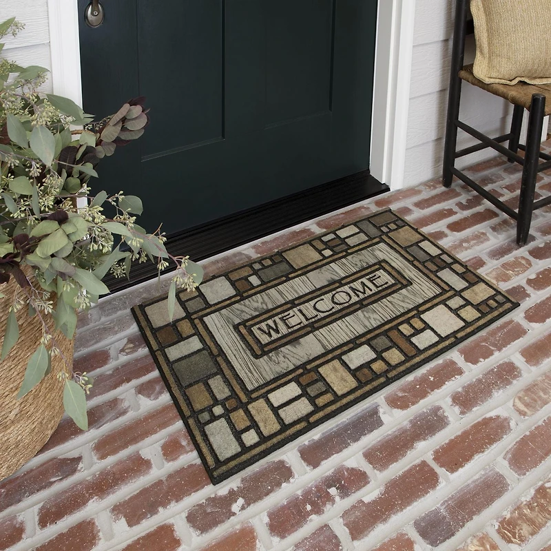 Mohawk Home – Tapis d’entrée multicolore Drifted Nature, 46 x 76 cm (1 pi 6 po x 2 pi 6 po)