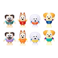 Pack de 4 figurines Bluey changeant de couleur – Exclusivité Walmart – Water Park Bingo & Friends Figurine Bluey changeant de couleur, lot de 4, parc aquatique, bingo et amis, exclusivité