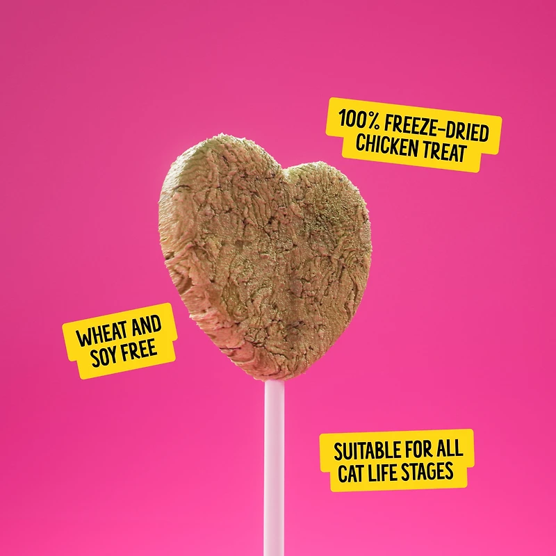 BONKERS Purrpops Freeze-Dried Catnip Flavoured Lollipop Treats for Cats 4 Pack