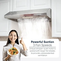 Pacific Hottes de cuisinière TruSteam SC81 de 30 po en acier inoxydable