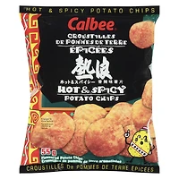 Calbee Hot and Spicy Flavour Chips Chips de pommes de terre chaudes et épicées Calbee