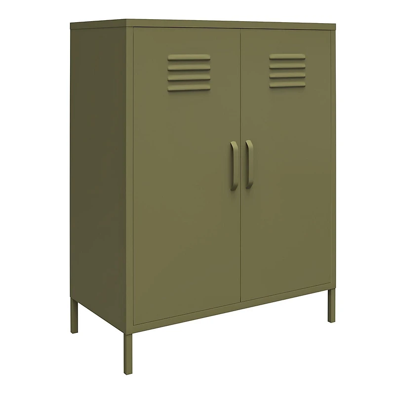 Ameriwood Home Bentley Metal Locker End Table, Olive Green