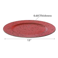 Charger Plate (Glitter) (Red) (13") - Set of 12
