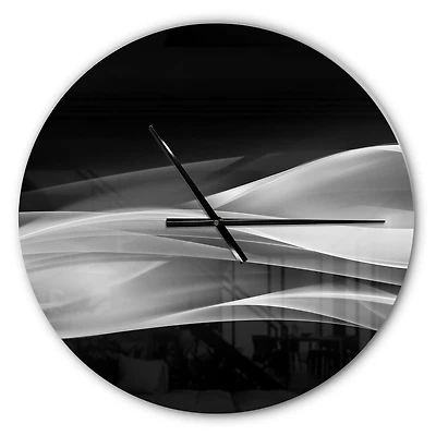 Designart Motif argenté scintillant horloge murale