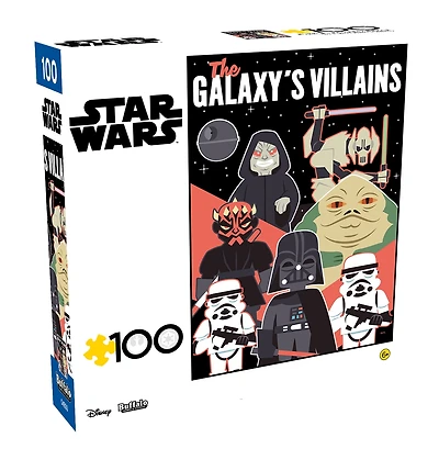 Buffalo Games Star Wars - The Galaxy's Villians Puzzle de 100 pièces imbriqué pour adultes de 6 à 99 ans