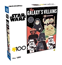 Buffalo Games Star Wars - The Galaxy's Villians Puzzle de 100 pièces imbriqué pour adultes de 6 à 99 ans