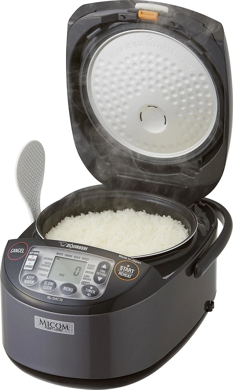 Zojirushi 10 tasses fabriquées au Japon Cuiseur à riz et réchaud Umami® Micom NL-GAC18BM