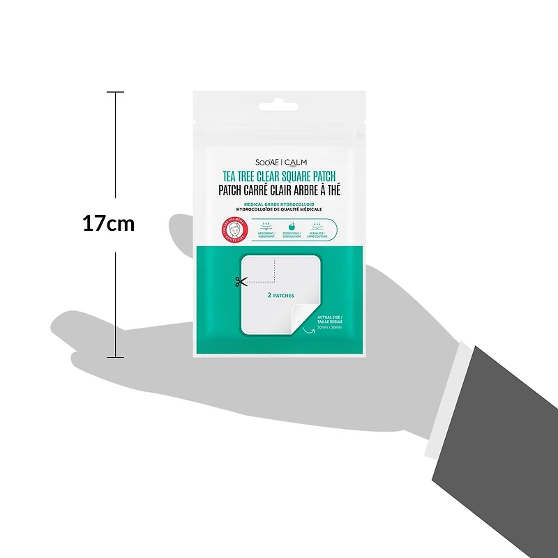 Soo'AE Patch Carré Clair Arbre À Thé Par sachet : 2 patchs