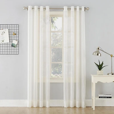 SUN TEXTILE CRUSHED GROMMET SHEER VOILE CURTAIN