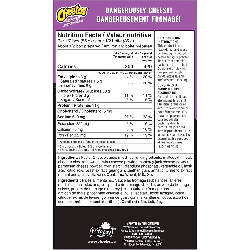 Cheetos Maccaroni au fromage, saveur 4 fromages