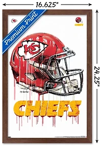 NFL Kansas City Chiefs - Drip Helmet 20 Wall Poster
