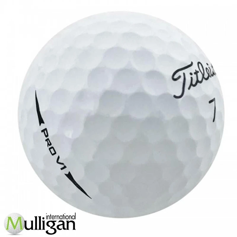 Mulligan -  60 Titleist Prov1 2018 4A Recycled Used Golf Balls, White 4A