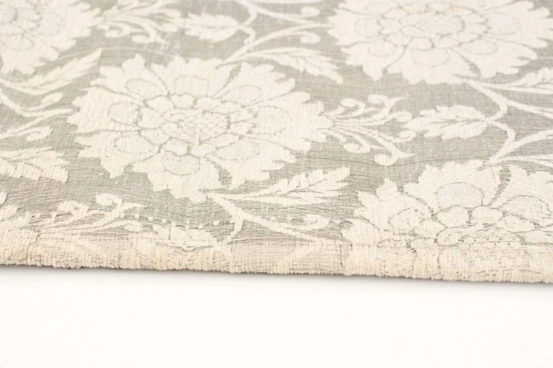 ECARPETGALLERY Tapis Fait à la Main pour Salon, Salle à Manger et Chambre à Coucher Floral Collection Collage 4'7" x 6'5" en Gris