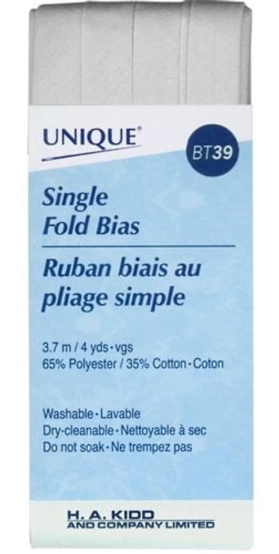 Biais UNIQUE à pli simple, × 3,7 m, polycoton 13 mm x 3,7 m