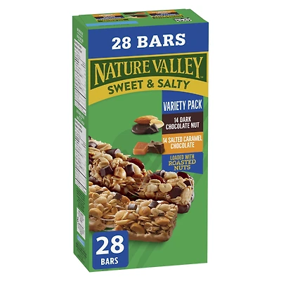 Nature Valley Granola Bars, Sweet and Salty Nut, Variety Pack, Value Pack, 28 ct, 980 g