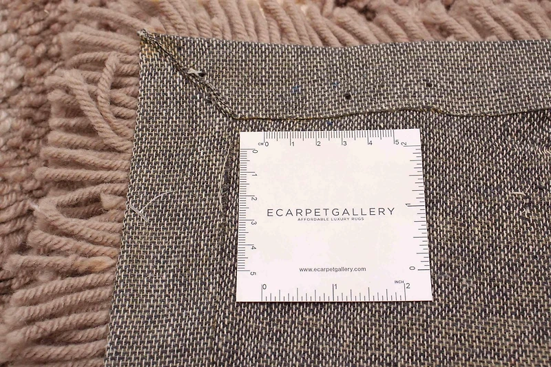 ECARPETGALLERY Timeless Beige, Brown Shag 5'0" x 7'0"