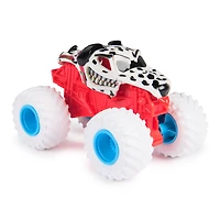 Monster Jam Smash & Bash Monster Mutt Dalmatian, Monster truck réparable en métal moulé à l'échelle 1:64, jouets pour garçons et filles à partir de 3 ans