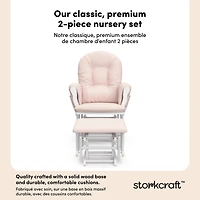 Storkcraft Hoop Glider and Ottoman