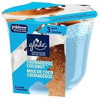 Glade® Scented Candle Air Freshener, Courageous Coconut™, 3-Wick Candle
