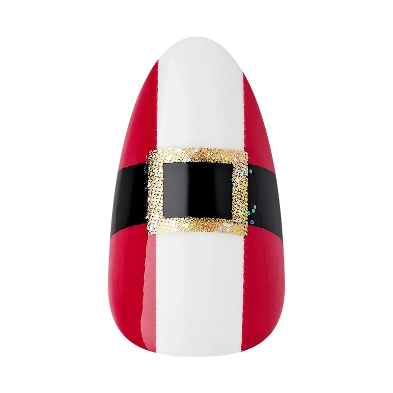 KISS Voguish Fantasy Ongles Autocollants des Fêtes - Longueur Moyenne, Forme Cercueil