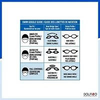 Lunettes de natation Dolfino Pro Edge Youth Watersport - Bleu / Jaune
