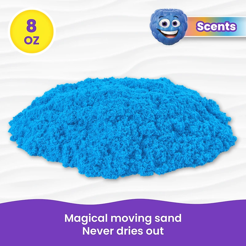 Kinetic Sand Scents, 8oz Blue Razzle Berry Scented Kinetic Sand, for Kids Aged 3 and up