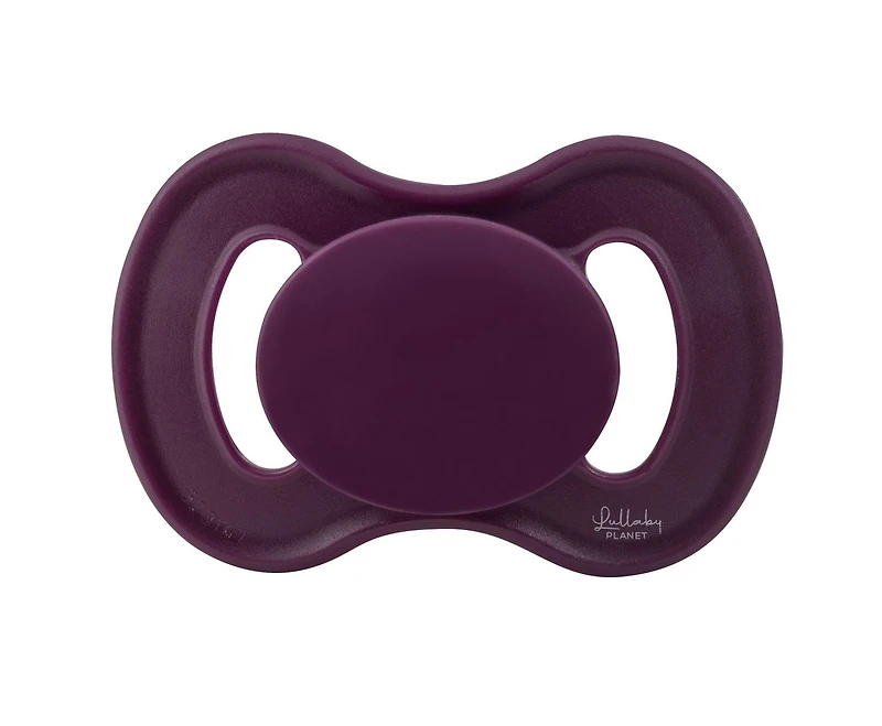 Lullaby Planet Pacifiers 2 Pack | Adorable Round Latex Design | Functional Fashionable & Comfortable Design | Rose Quartz & Elderberry | 0-6 Months