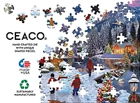 NOËL CLASSIQUE - CABINE DU LAC À NOËL - PUZZLE 1000 PIÈCES