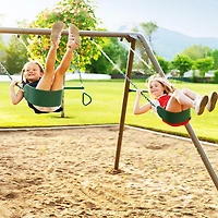 LIFETIME Kids Swingset with Heavy Duty Bars, 2 Swings and 1 Trapeze