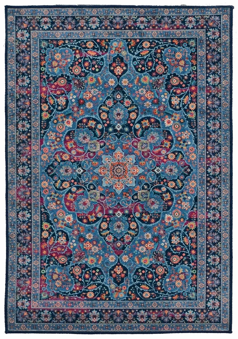 Emerald Ritchie Ivory & Blue 6'7" x 9'7" Area Rug