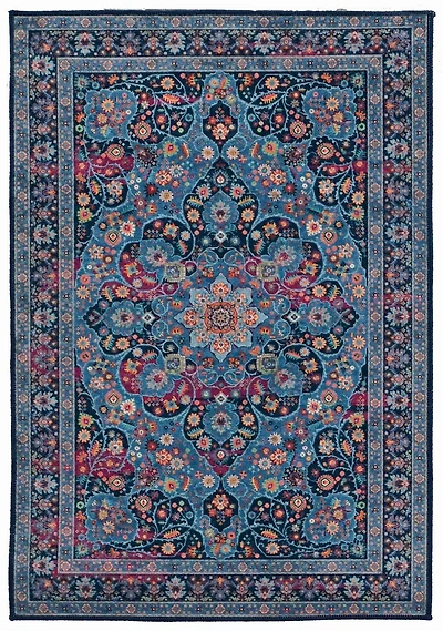 Emerald Ritchie Ivory & Blue 6'7" x 9'7" Area Rug