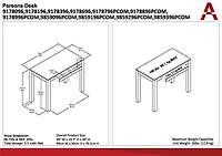 Parsons Computer Desk with Drawer, Espresso