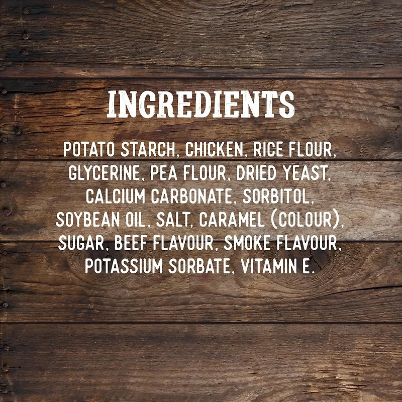 Gâteries Zoë Better Than Rawhide BBQ, arôme de bœuf, paquet de 4 160g / paq a 4